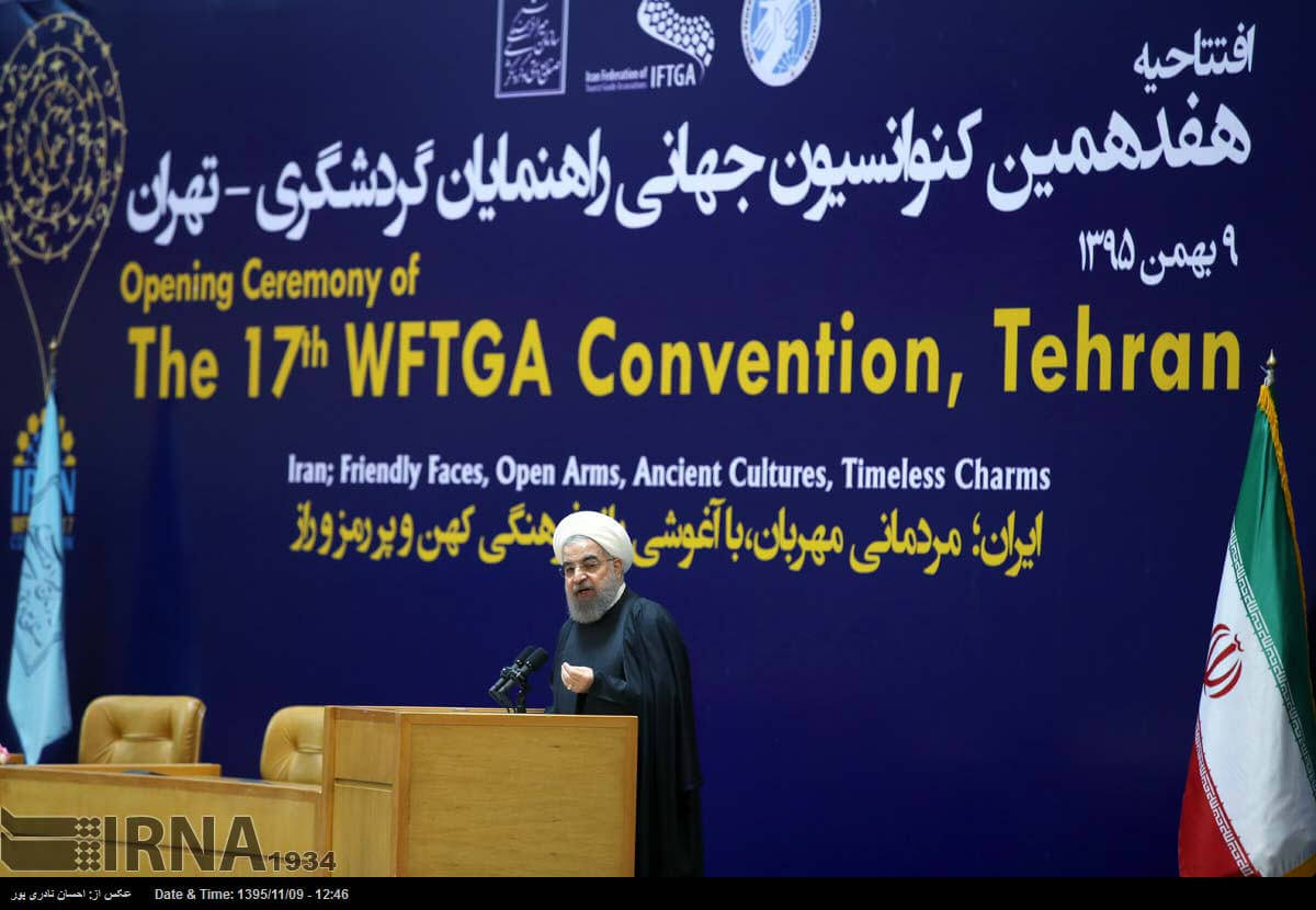 President of Iran at the opening
