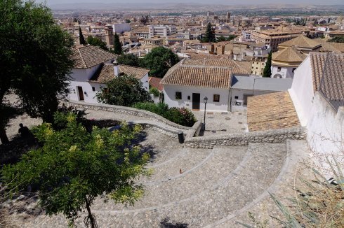 atardecer en la Placeta de liñán de granada