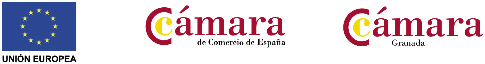 Logos UE y Cámaras de Comercio