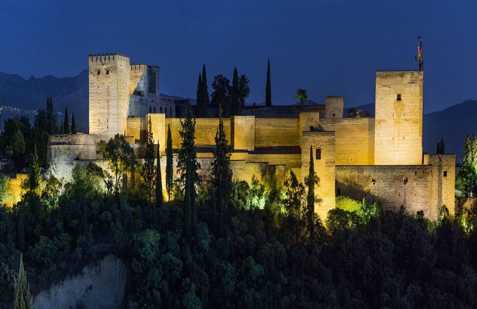 vista nocturna Alhambra