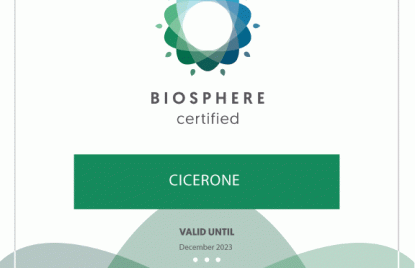Certificado Biosphere para Cicerone