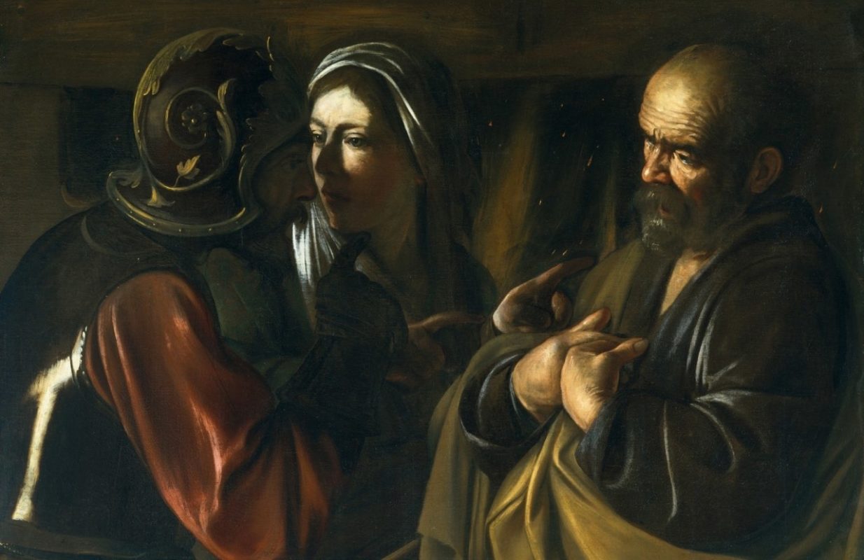 Cuadro La negación de San Pedro de Caravaggio
