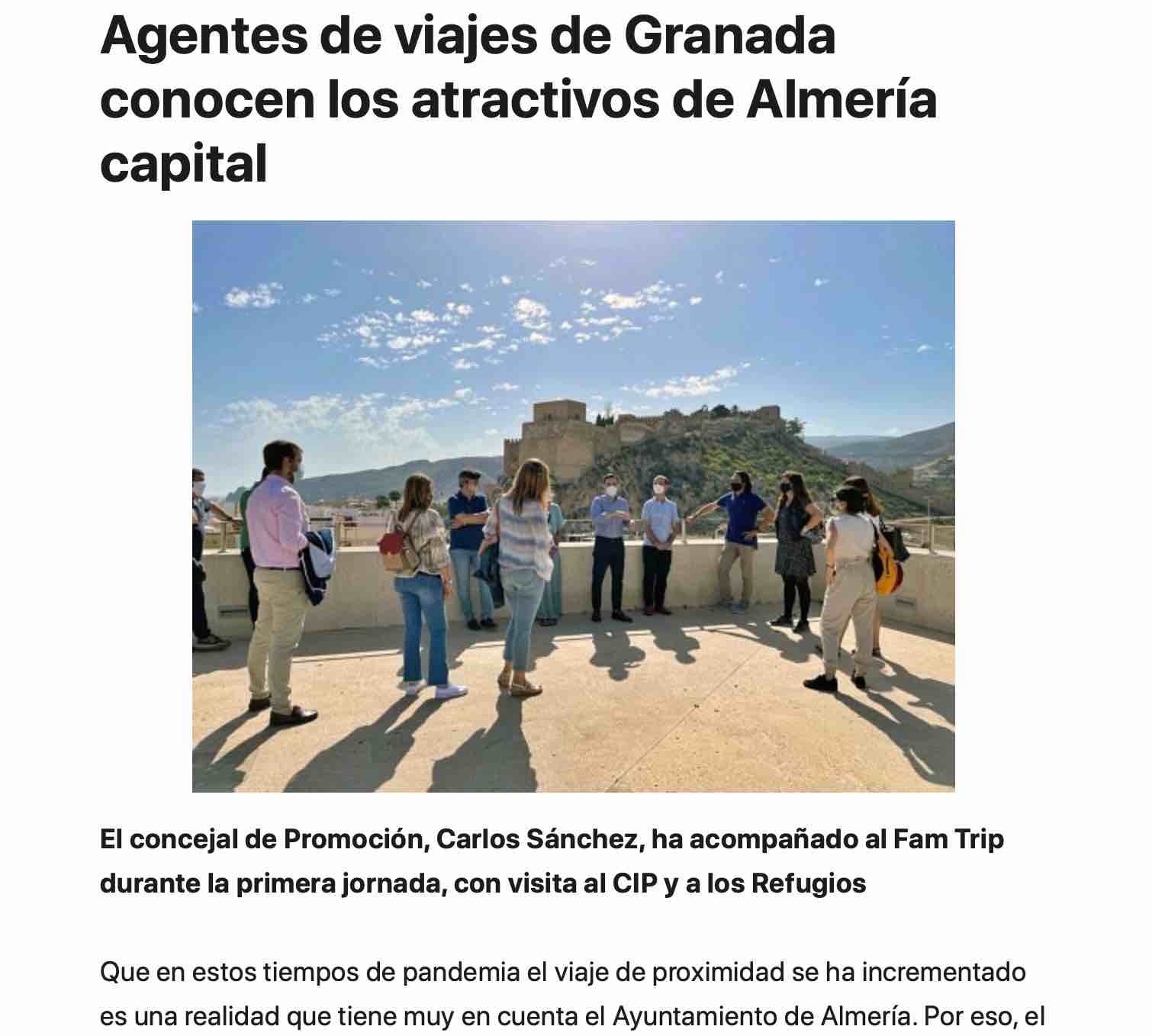 cierone participa en una famtrip con otros agentes de viajes de Granada