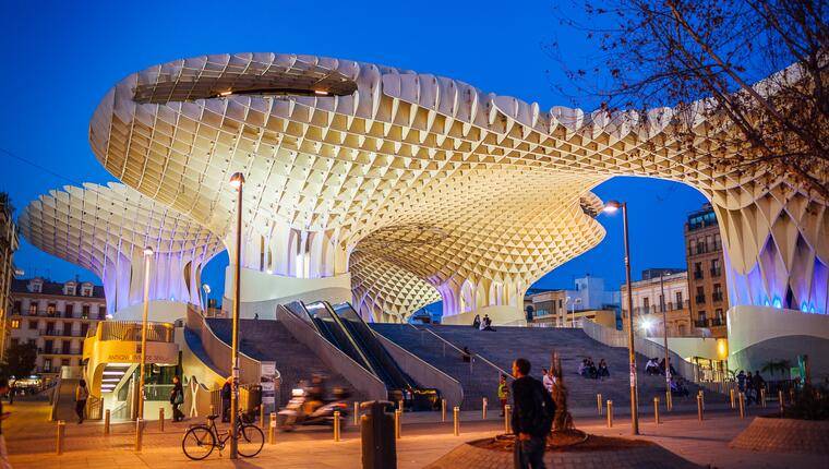 mushrooms monument in seville