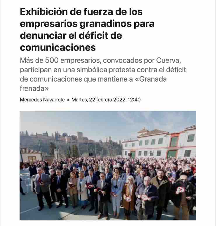 Acto de empresarios de Granada para pedir mejores comunicaciones